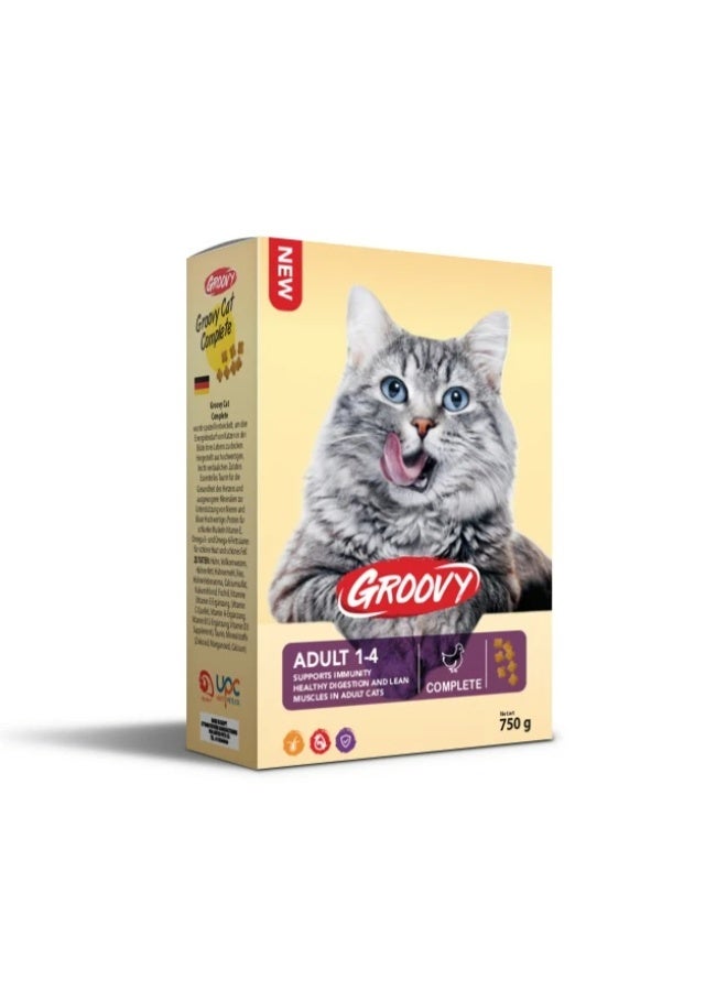 Groovy Dry Food For Cats Chicken  (Complete 750 g)
